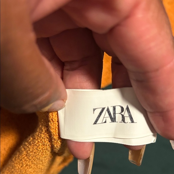 Zara Women's Orange Crewneck Top - Picture 5 of 6